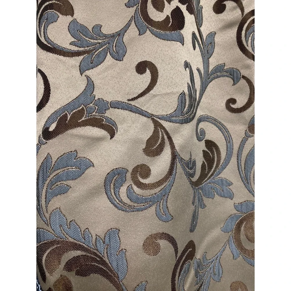 Royal Velvet Jacquard Fringe Valance - Set of 2 Pieces- 49”L x 25”H each .